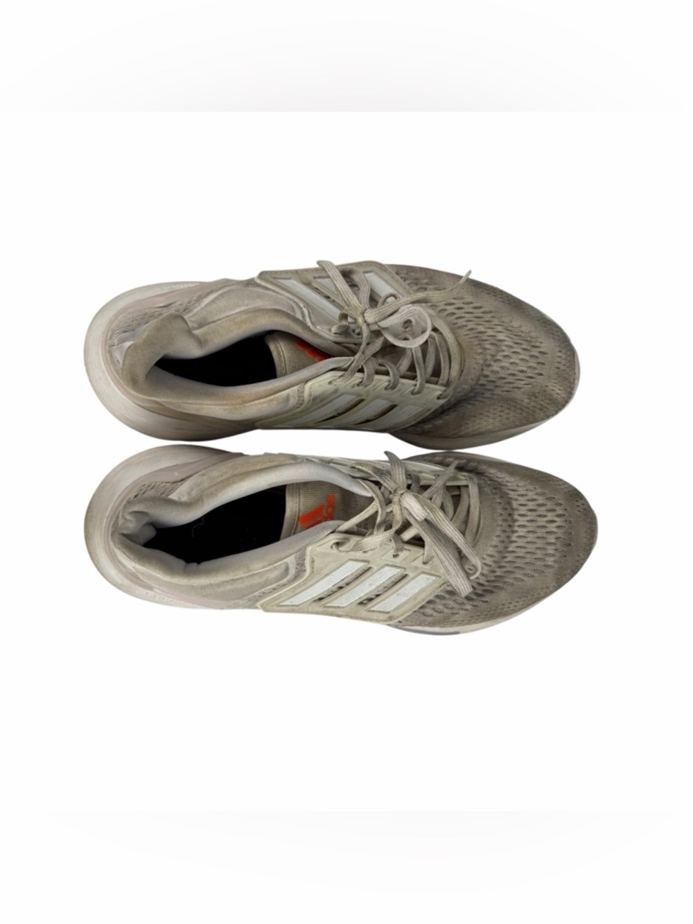 Adidas Running Shoes Gray White Athletic Sneakers Size 9.5